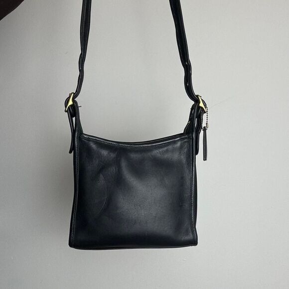 Coach Vintage 90s Legacy All Black Leather Crossbody Bag 9997 - Picture 1 of 4